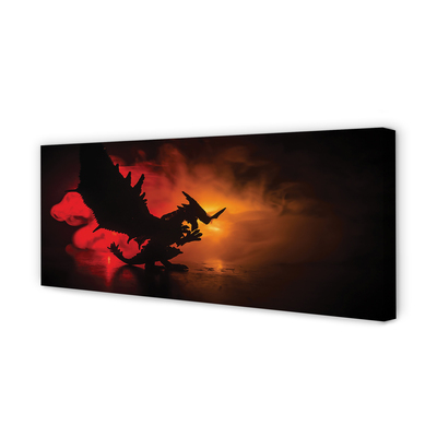 Canvas print Black dragon clouds