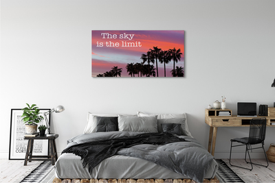 Canvas print Palm sunset sun