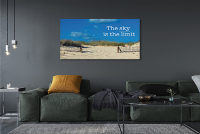 Canvas print Beach channel sky