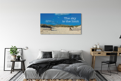 Canvas print Beach channel sky