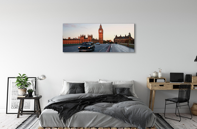 Canvas print Cars from the road of the city sky