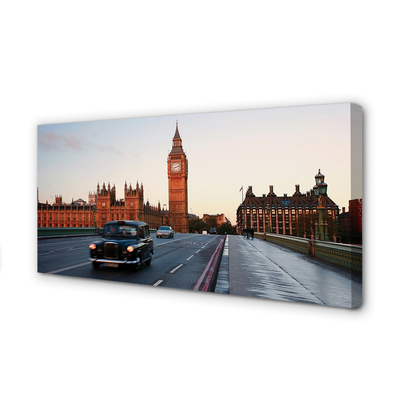 Canvas print Cars from the road of the city sky