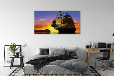Canvas print Sky sea ship