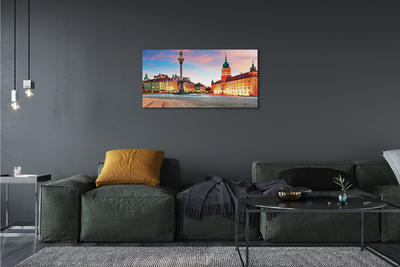 Canvas print Sunrise warsaw old town