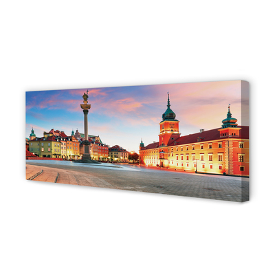 Canvas print Sunrise warsaw old town