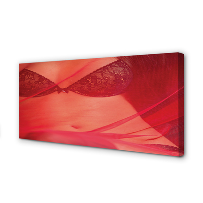 Canvas print Woman in red tulle