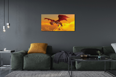 Canvas print Clouds sky dragon