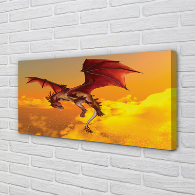 Canvas print Clouds sky dragon