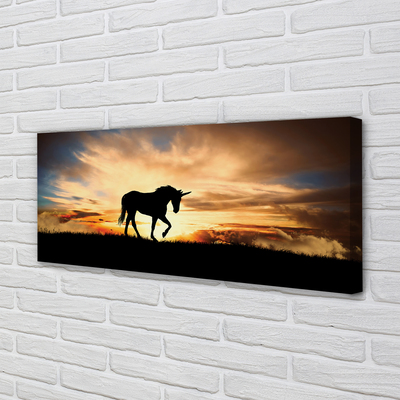 Canvas print Sunset unicorn