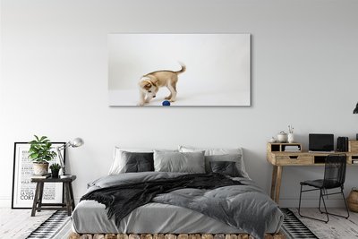 Canvas print Play with the dog