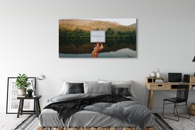 Canvas print Panorama lettering by hand