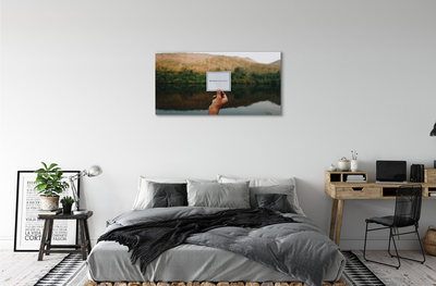 Canvas print Panorama lettering by hand