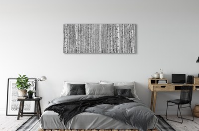 Canvas print Black and white forest