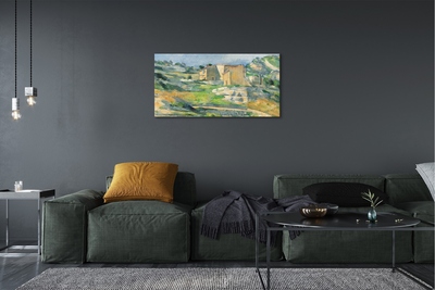Canvas print House painted art on the hill