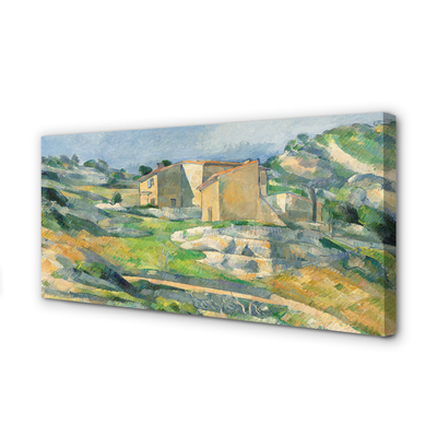 Canvas print House painted art on the hill