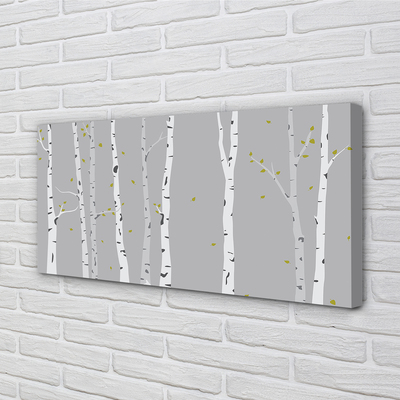 Canvas print Birch illustration