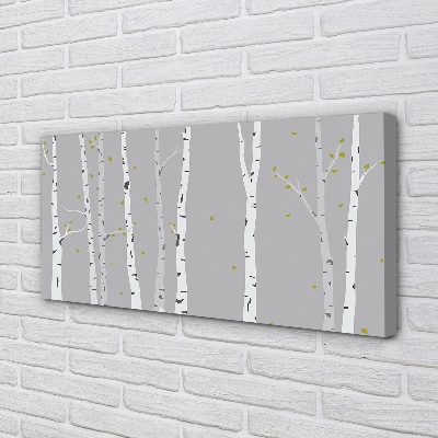 Canvas print Birch illustration