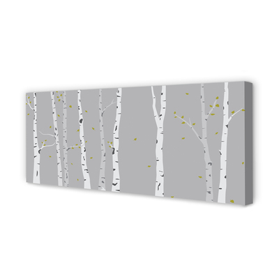 Canvas print Birch illustration