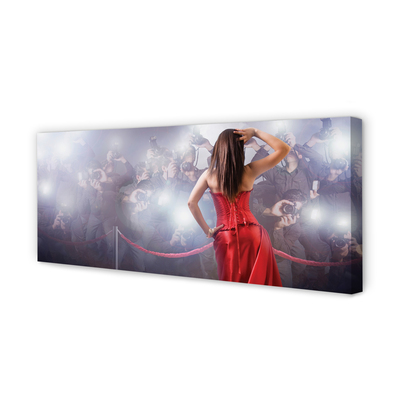 Canvas print People women red dress