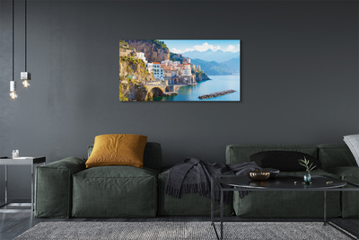 Canvas print Seagoing vessels from italy coast
