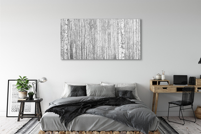 Canvas print Black and white forest