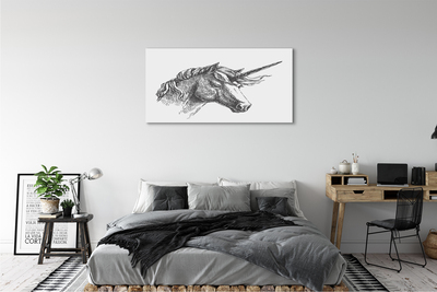 Canvas print Unicorn drawing