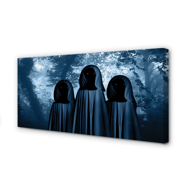 Canvas print Tree forest shocking figures