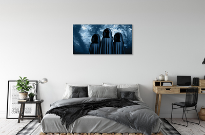 Canvas print Tree forest shocking figures