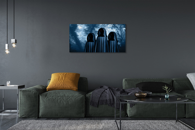 Canvas print Tree forest shocking figures