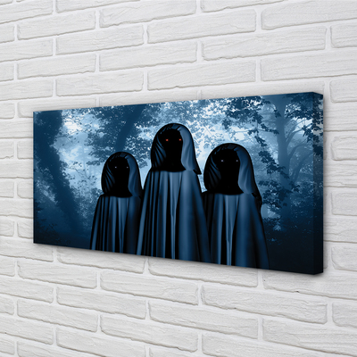 Canvas print Tree forest shocking figures