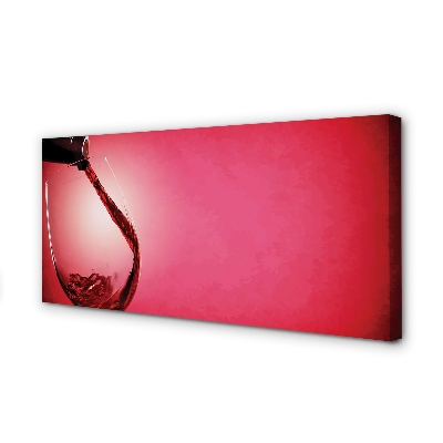 Canvas print Red glass background on the left side