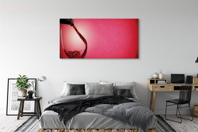 Canvas print Red glass background on the left side