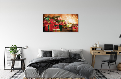 Canvas print Christmas decorations gift lights