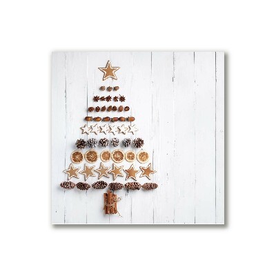 Canvas print Gingerbread Christmas tree ornaments