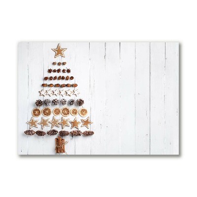 Canvas print Gingerbread Christmas tree ornaments