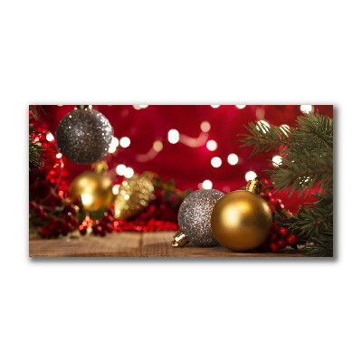 Canvas print Christmas tree balls Christmas Decorations