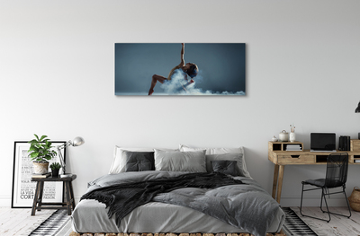 Canvas print Woman dancing smoke