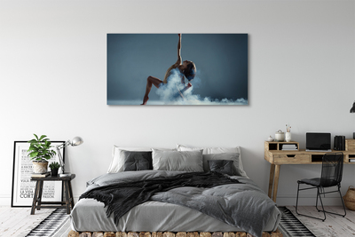 Canvas print Woman dancing smoke