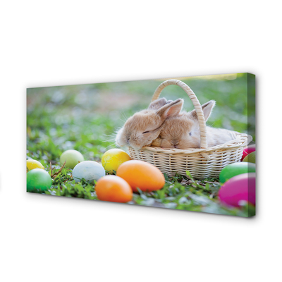 Canvas print Eggs rabbit