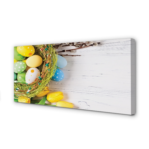 Canvas print Based tulips eggs