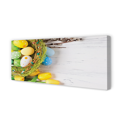 Canvas print Based tulips eggs