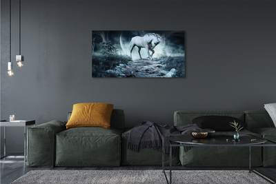 Canvas print Forest unicorn moon