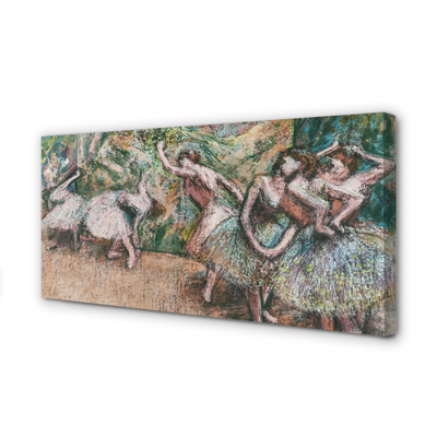 Canvas print Sketch of a woman dancing forest