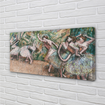 Canvas print Sketch of a woman dancing forest