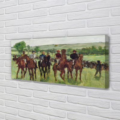 Canvas print Riding on horseback art
