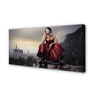 Canvas print Woman dress up