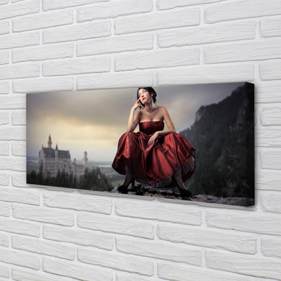 Canvas print Woman dress up