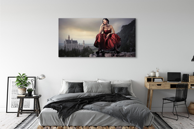 Canvas print Woman dress up