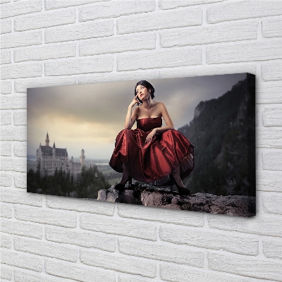 Canvas print Woman dress up