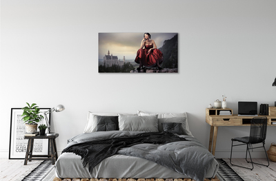 Canvas print Woman dress up